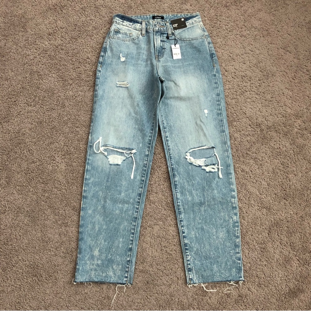 Express Boyfriend Mid Rise Jeans